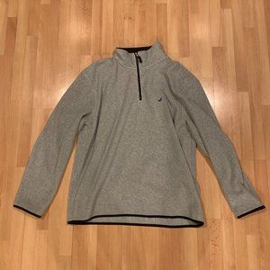 Grey Nautica Quarter Zip Sweater Size XL/Large